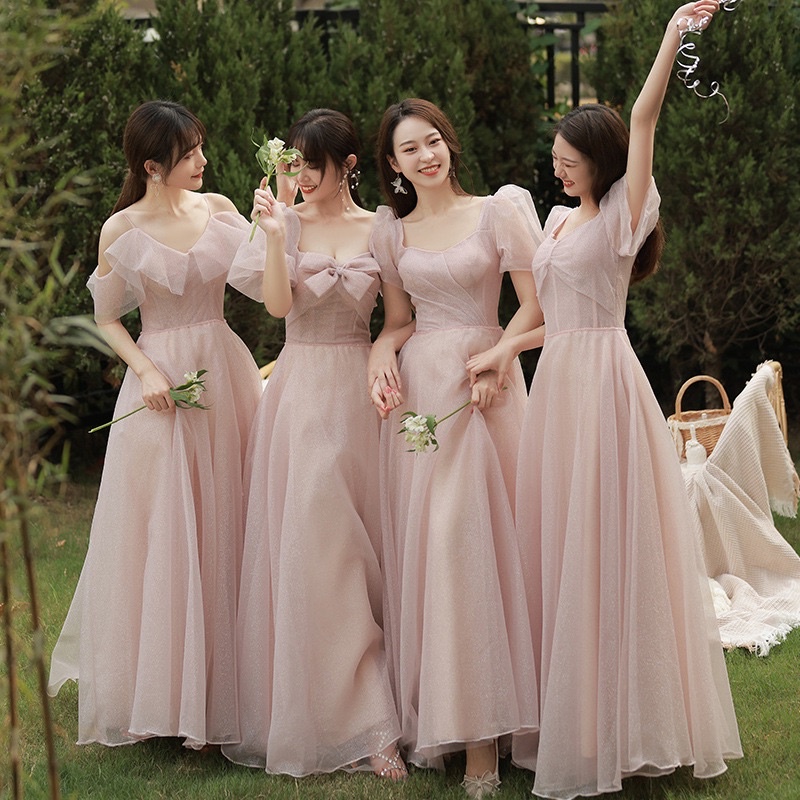 Bridesmaid Dresses Femininity Sister Group Elegant