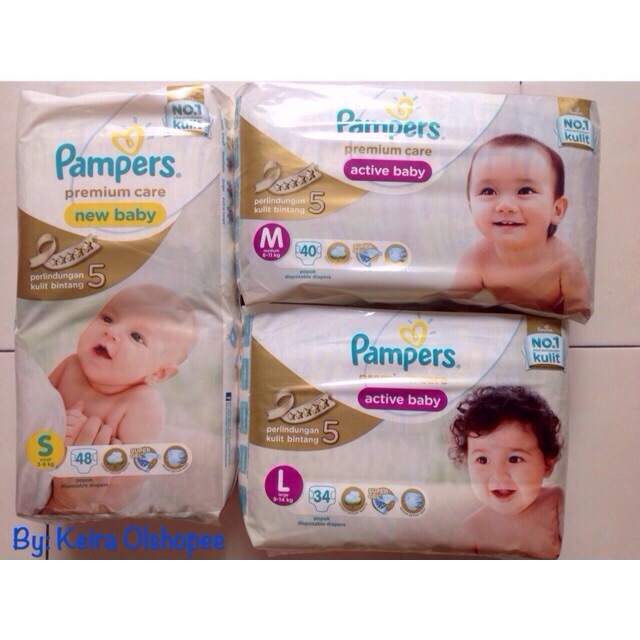 Pampers Premium Care S48/ M40/ L34 | Shopee Malaysia