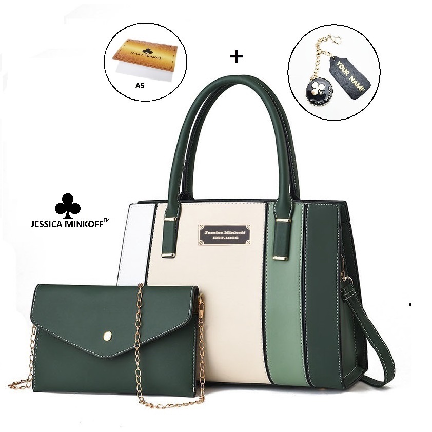 JM3946 (JESSICA MINKOFF) Fashion 2 in 1 Set Handbag Women Elegant Style ...