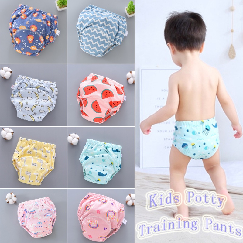 1-3 Baby Toddler Toddler Potty Training Pants Washable Diaper Underwear Girl  Boy