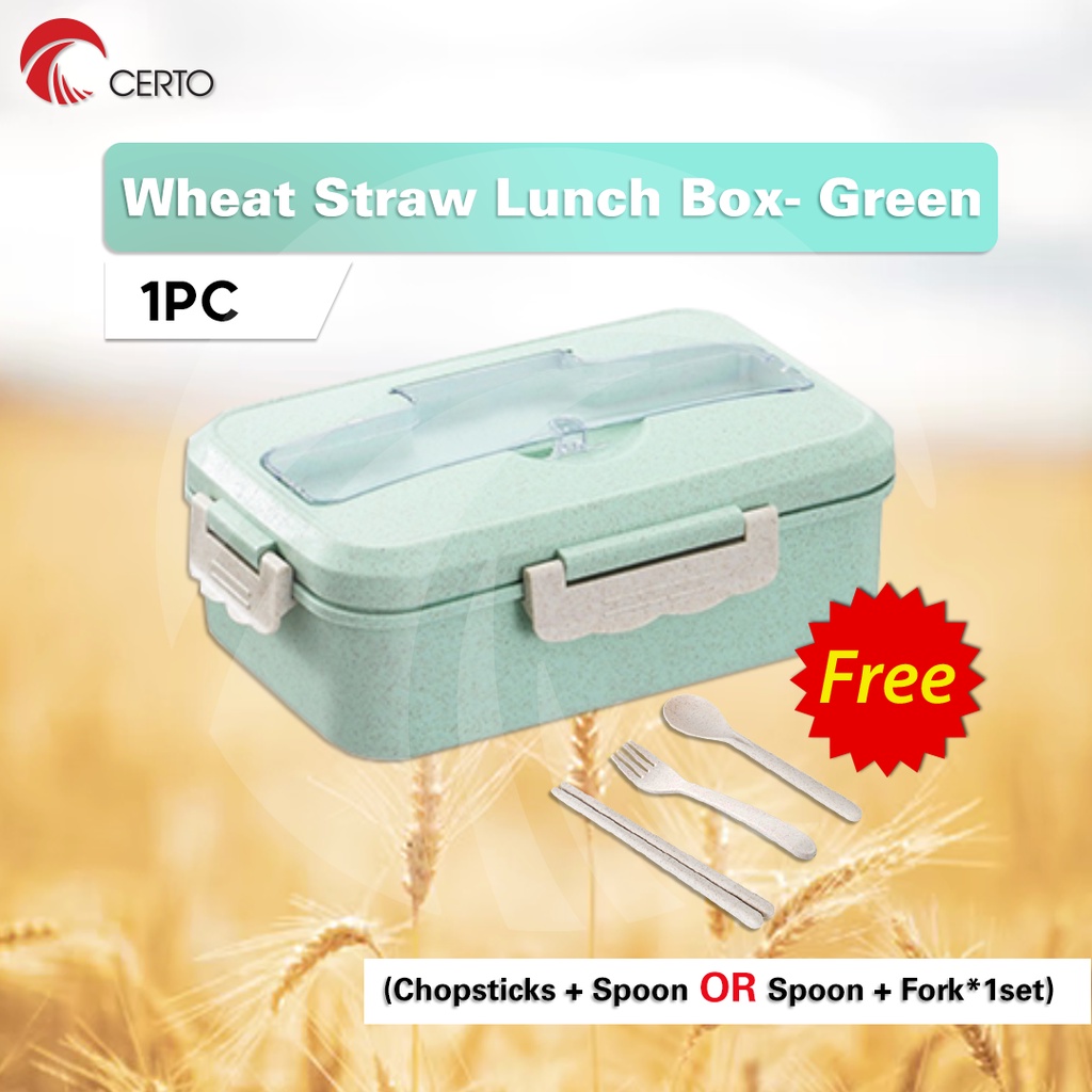 1pc New Creative Wheat Straw Bento Box Japanese Style Portable