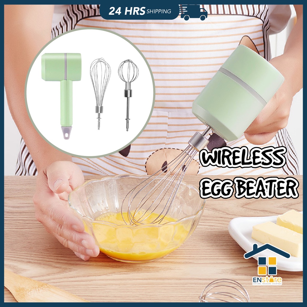 Portable Mini Wireless Electric Egg Beater Handheld USB