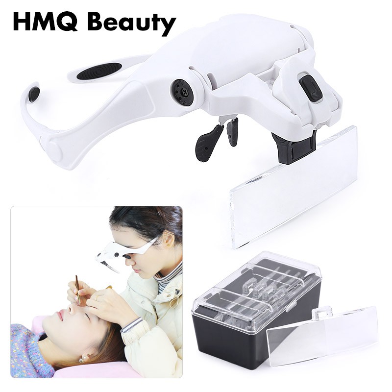 Eyelash Extension Magnifying glass 5 Lens Adjustable Headband Magnifier