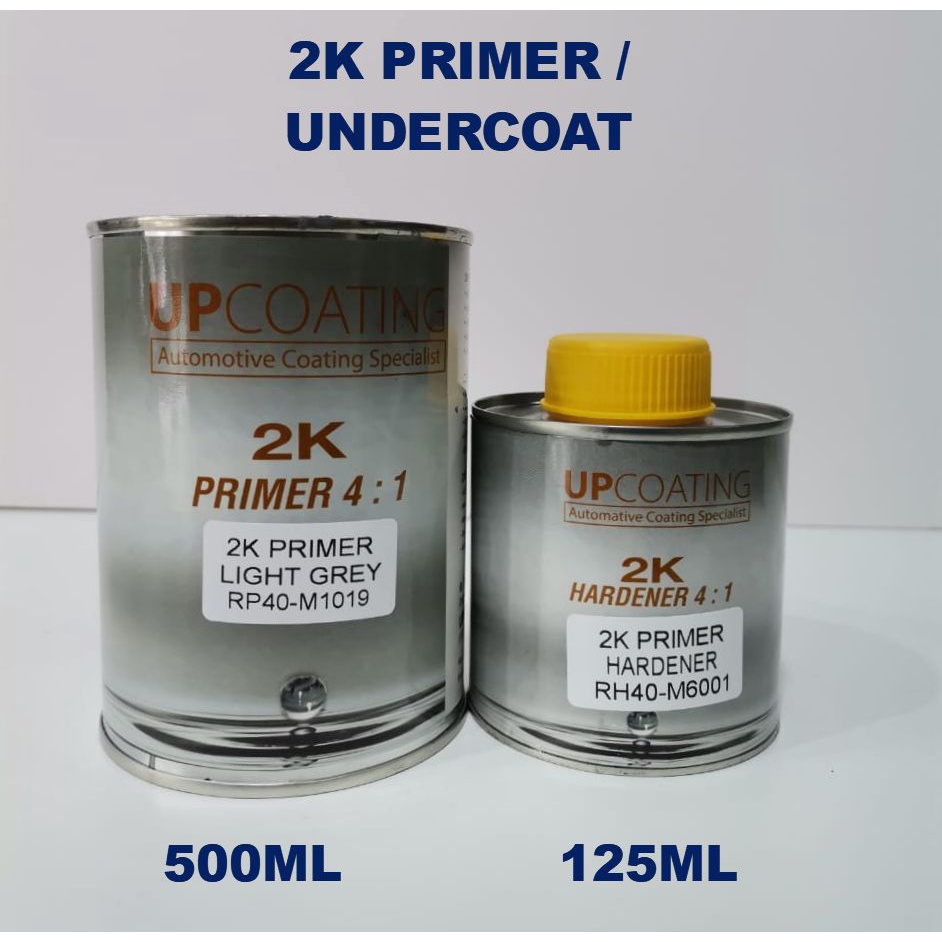 2K PRIMER 500ML/UNDERCOAT /500ML/KERETA/MOTOR/LIGHT GREY /BLACK/WHITE