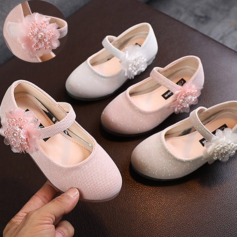 Children Girls Shoes For Baby Girl Princess Shoes Girl's Pearl Flower