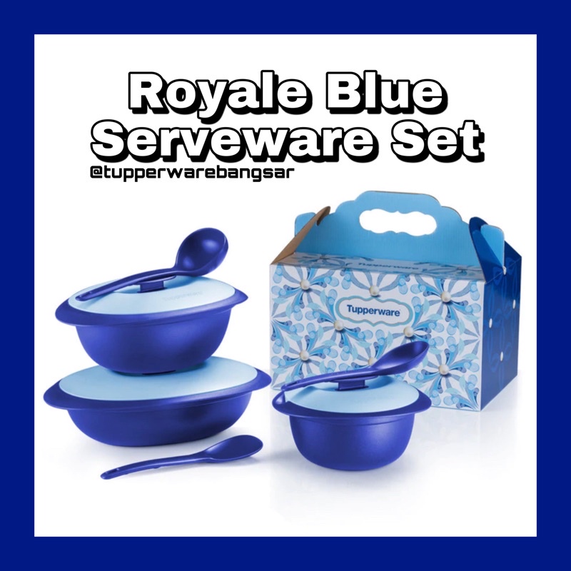 Tupperware Royale Blue Serveware Set(Giftbox) Shopee Malaysia