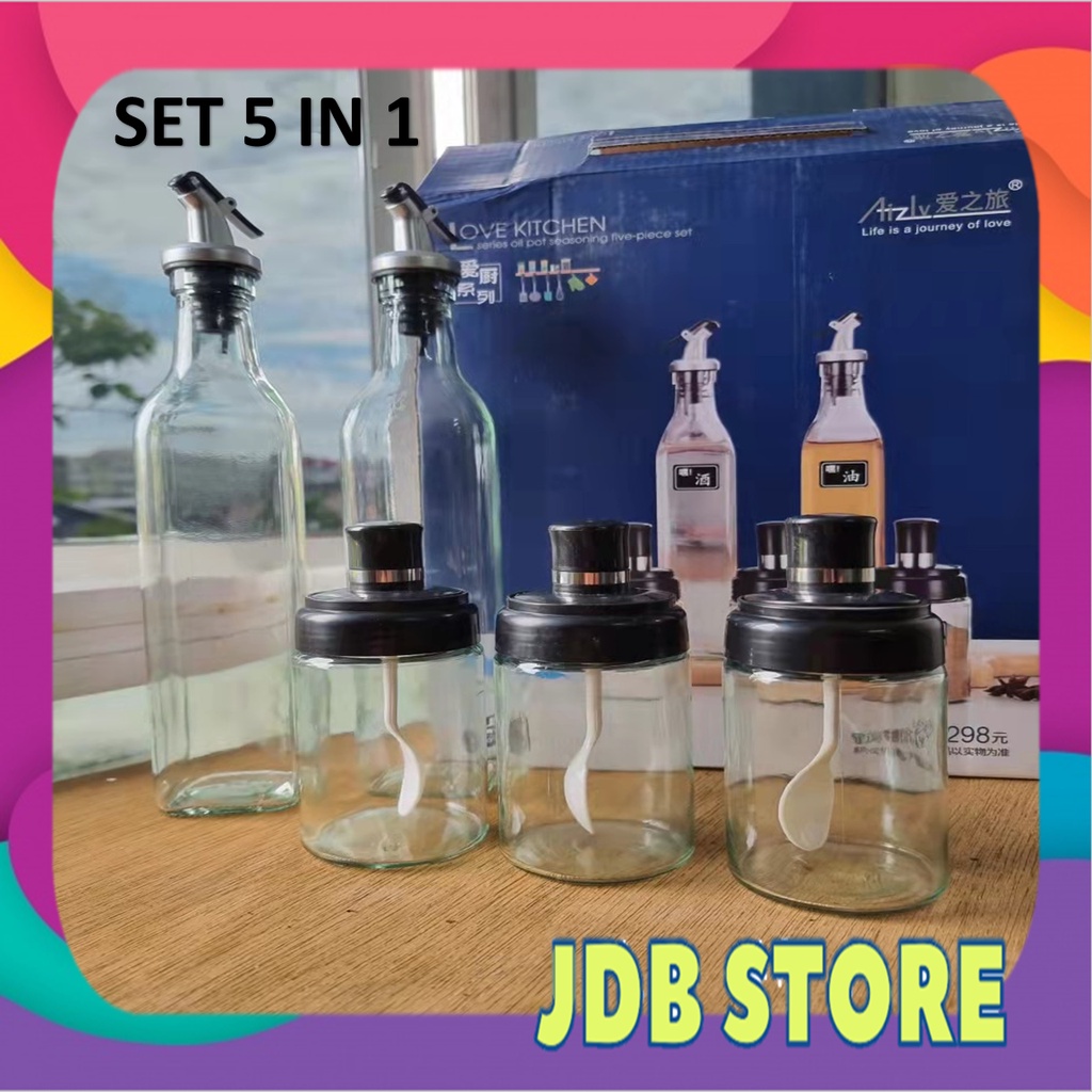 (READY STOCK)BEKAS PENYIMPANAN GARAM GULA MINYAK DENGAN SUDU SEASONING ...