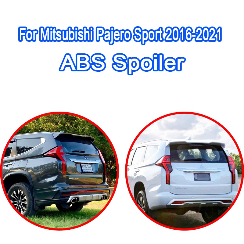 AOS Rear Roof Spoiler For Mitsubishi Pajero Sport / Montero Sport 2016-2017 - Silver Painted