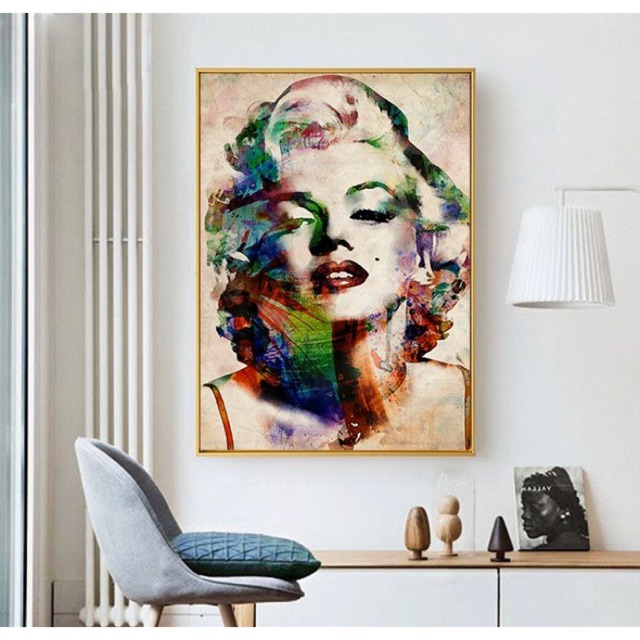 (With frame) Monroe modern abstract canvas printing wall art devor ...