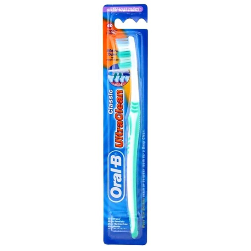 Berus Gigi Oral-B Soft/Medium 40 Regular Ultra Clean Toothbrush Clean ...