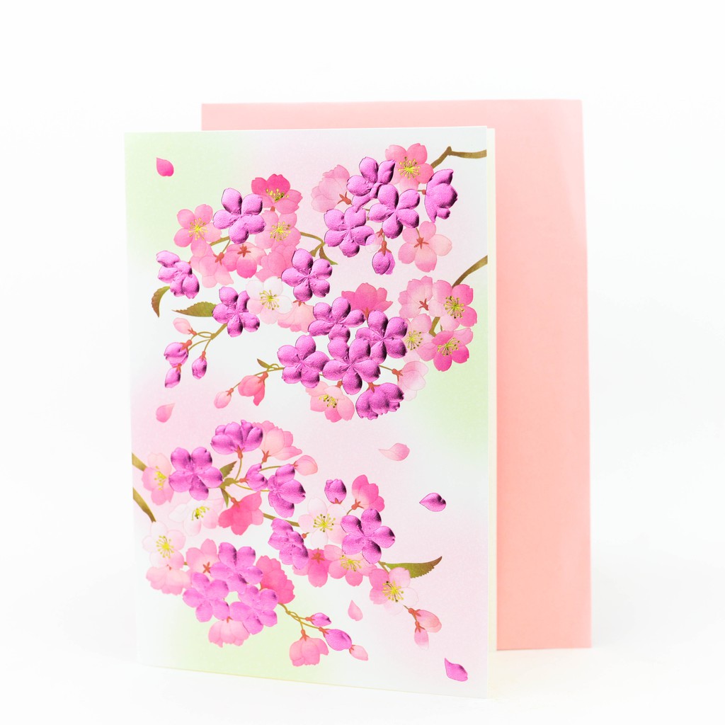 Chinese New Year Cherry Blossom Greeting Cards Gifts with Envelope New ...