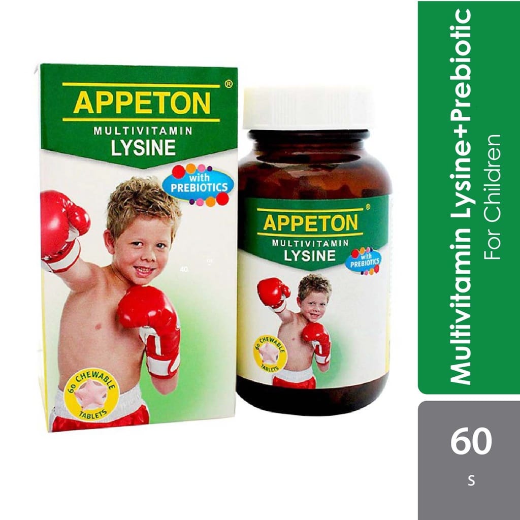 (SHORT EXPIRY) APPETON MULTIVITAMIN LYSINE WITH PREBIOTICS 60S/MV