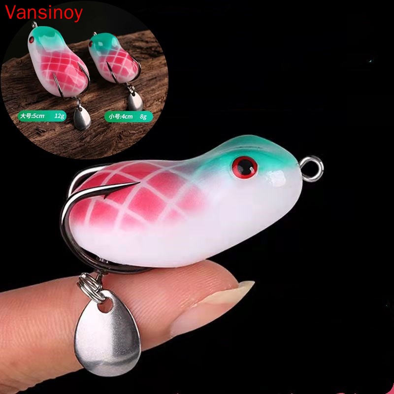 Soft Frog Fishing Lures Double Hooks Top Water Frog Artificial
