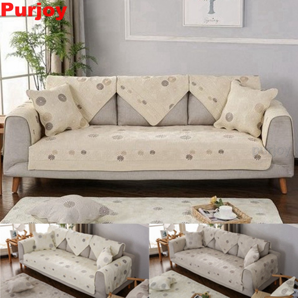 Purjoy 1 2 3 4 Seater & Combination Sofa Cover Cushion Four Seasons ...