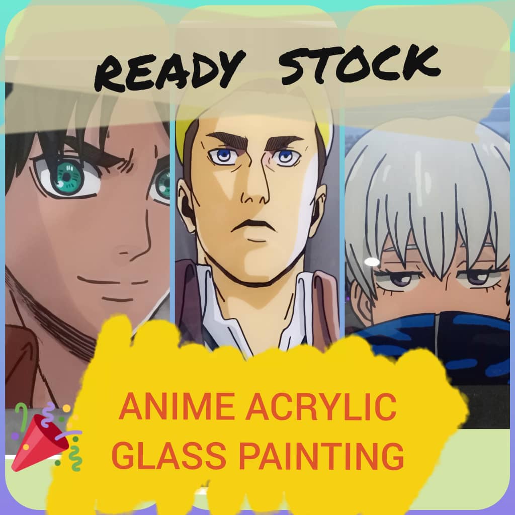 [READY STOCK] Anime Acrylic Glass Painting + Erwin Smith + Toge Inumaki