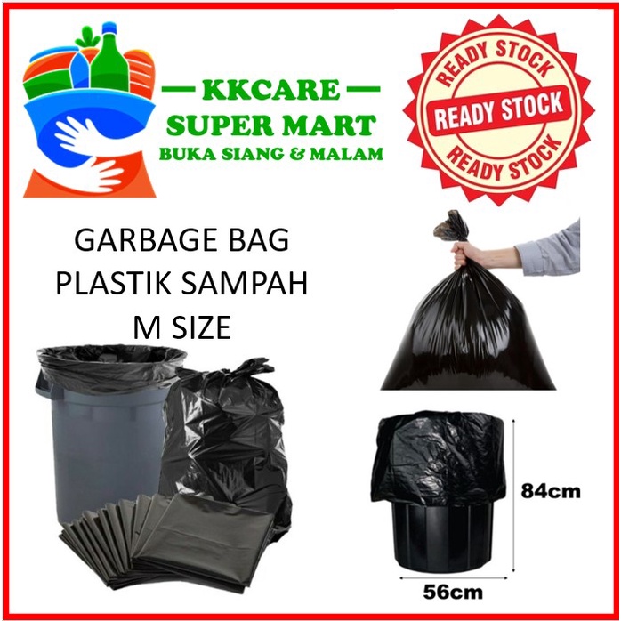 Plastic Bag Sampah Size M 56cm x 84cm Garbage Bag Plastic Bag Rubbish Bag Rubbish Plastic Bag