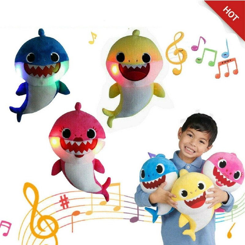 Baby Shark Singing Plush Toys Music Doll With LED Light Shopee Malaysia