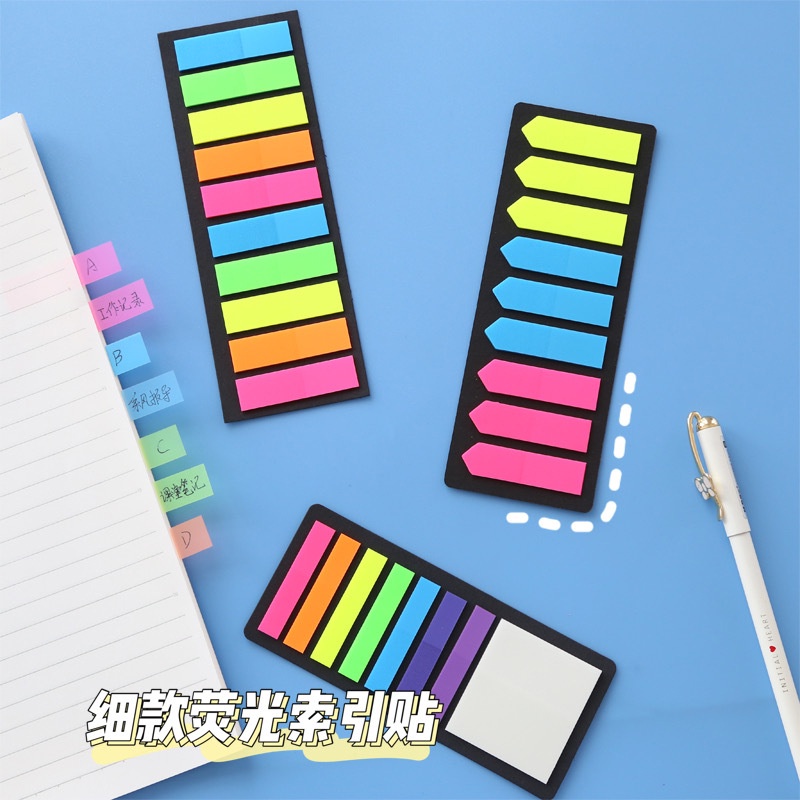 STOBOK Bookmarks Sticky Writing Note Adhesive Note Pads Cute Stickers  Divider Post Memo Paper Notes Lined Writable Note Labels Sticky Tabs N  Times