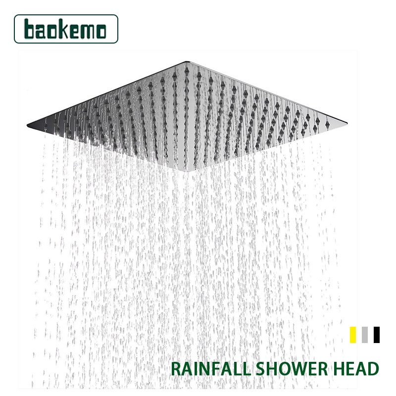 6 8 10 12 Inch Ultra Thin 201 Stainless Steel Rain Shower Head Square ...
