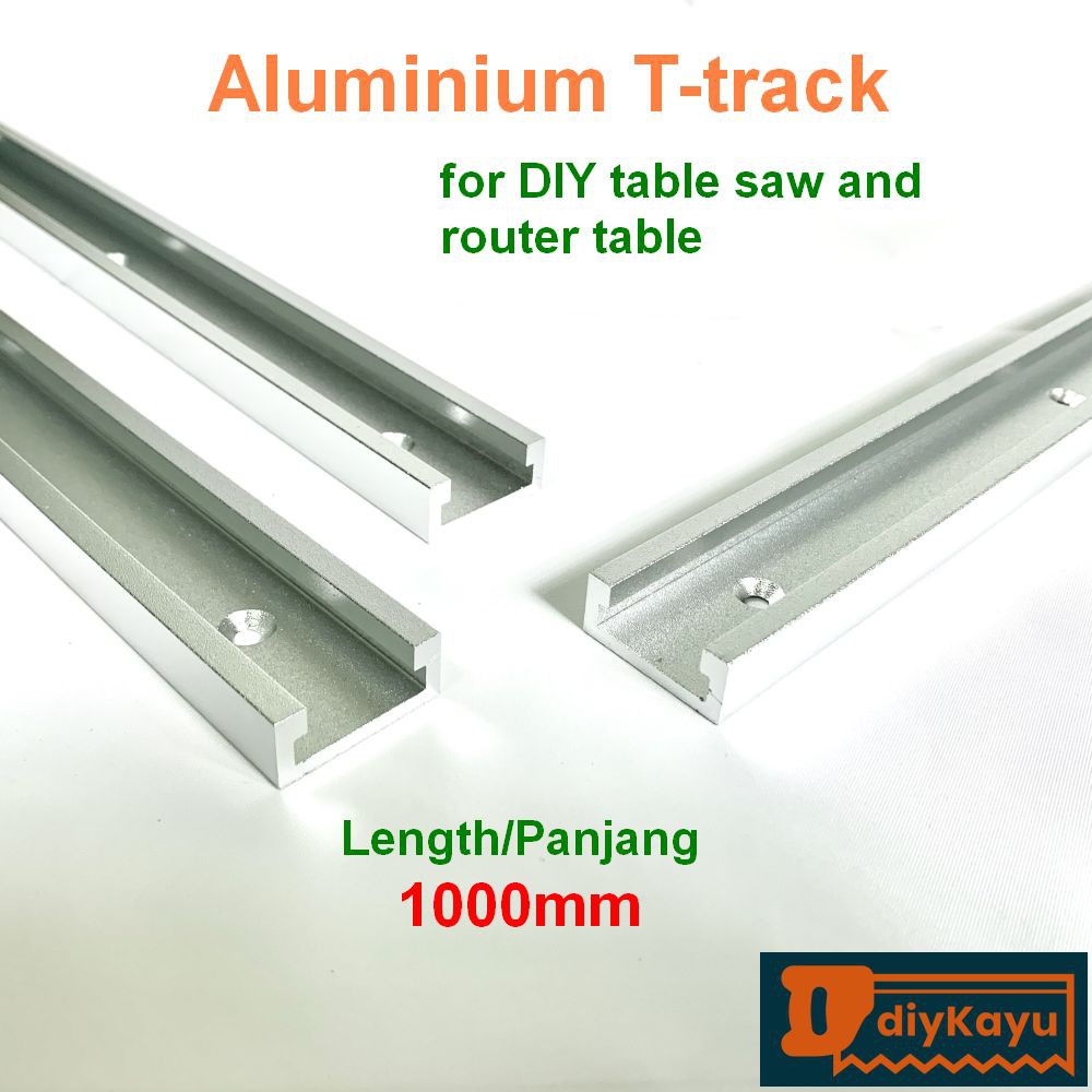 1000mm T-track T-slot Miter Track for DIY Table Saw or Router Table ...