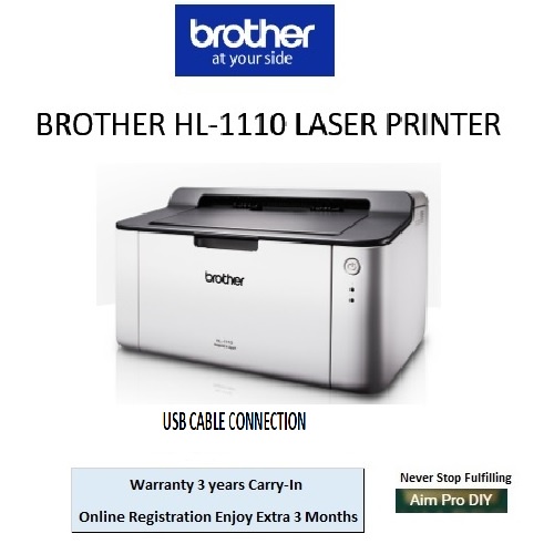 Next day delivery Free Toner ) BROTHER HL-1110 Mono Laser - USB connection - Fast - 3years WARRANTY | Shopee Malaysia