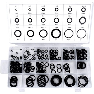 225/270/279Pcs Rubber O-Ring Washer Seals Assortment Black For Car