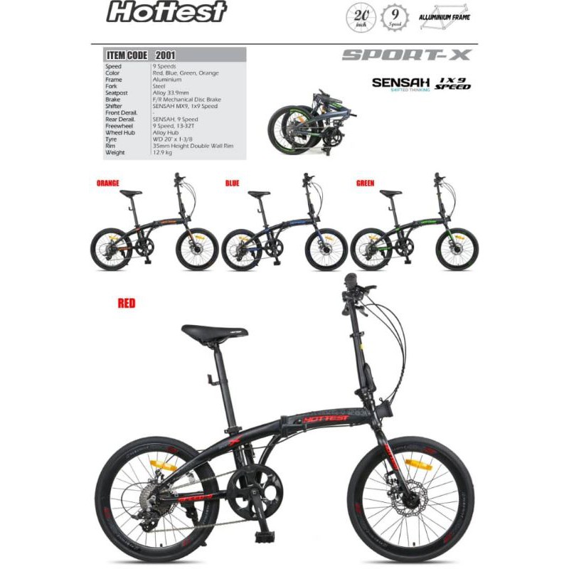 Folding bike 9 online speed