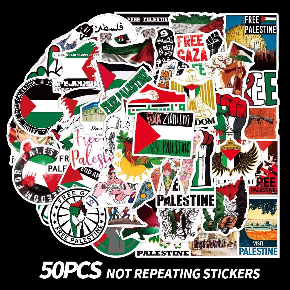 50PCS FREE PALESTINE Vinyl Decal graffiti STICKERS bomb for laptop ...