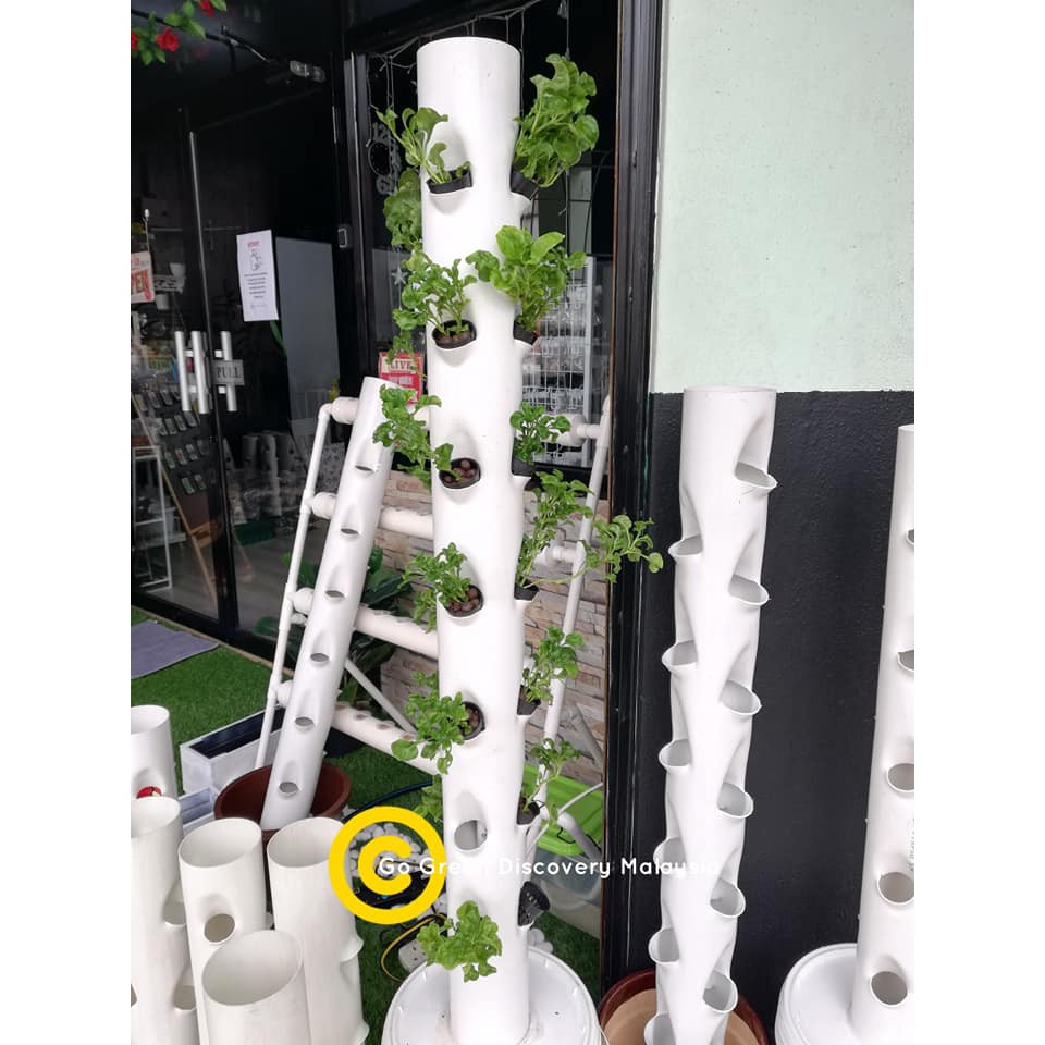 VERTICAL TOWER POT 4 FEET LENGTH FREE 2 SEEDS | Shopee Malaysia