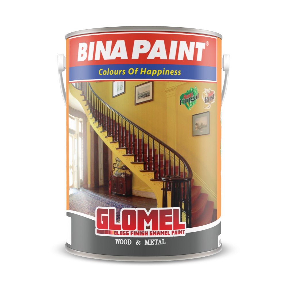 BINA PAINT GLOMEL 1 LITER (TNB Blue / TNB Red / Black / Chocolate ...
