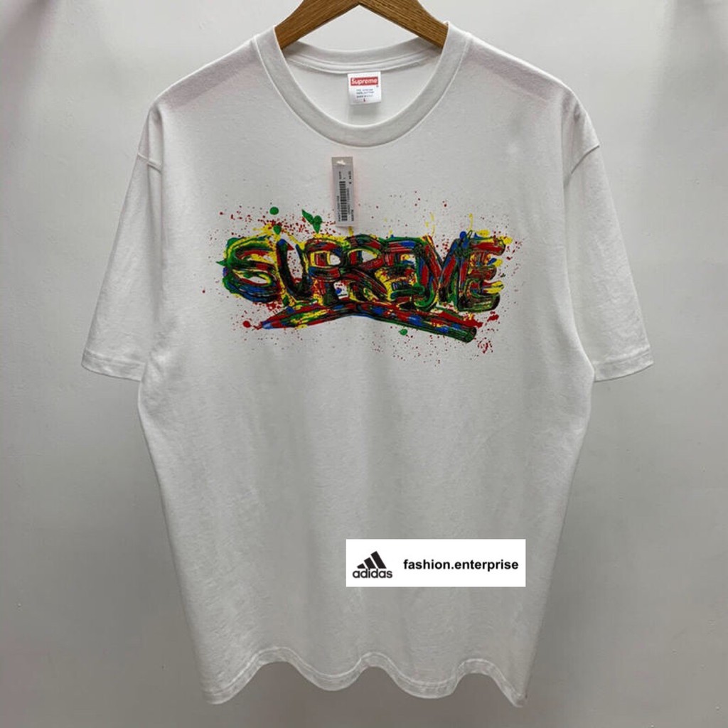 Supreme nouveau on sale logo tee black