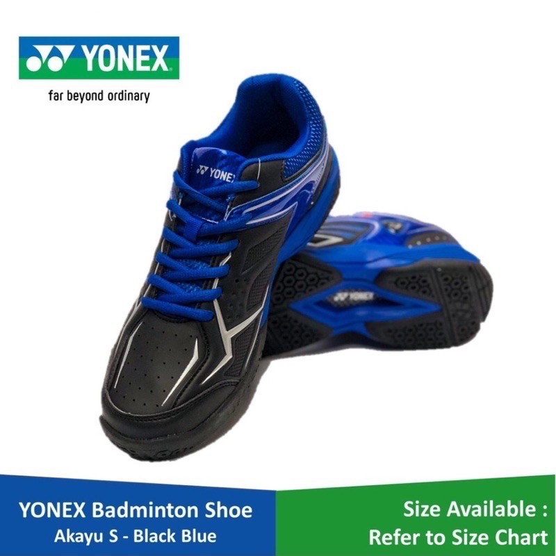 Yonex Badminton Shoes Akayu S - Black Blue (Original) | Shopee Malaysia