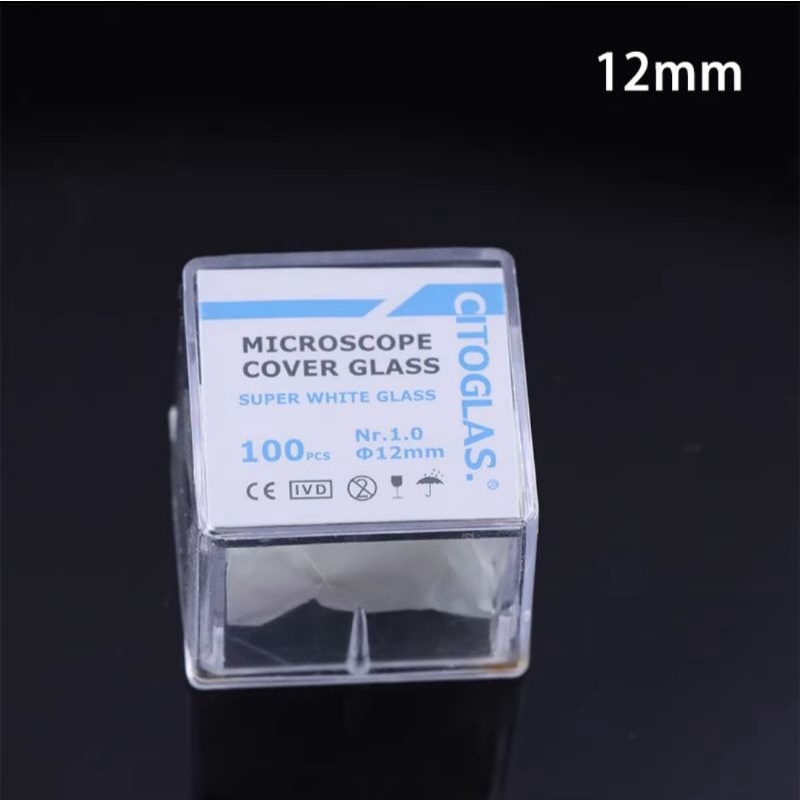 Round Microscope slide Coverslip Glass Cover Slip bulat Circular