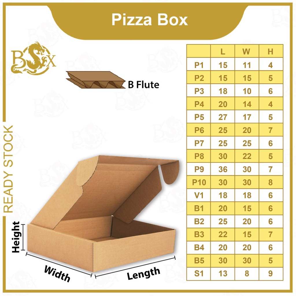 Pizza Box Carton Box Packing Box Packaging Box Kotak | Shopee Malaysia