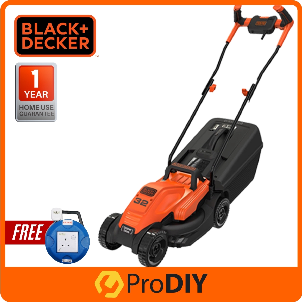 Electric lawn mower BEMW451BH / 1200 W / 32 cm, Black+Decker