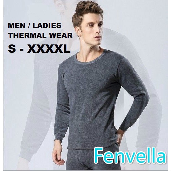 Men Winter Warm Velvet Thick Inner Wear Thermal Underwear Long Johns Pajama  Set