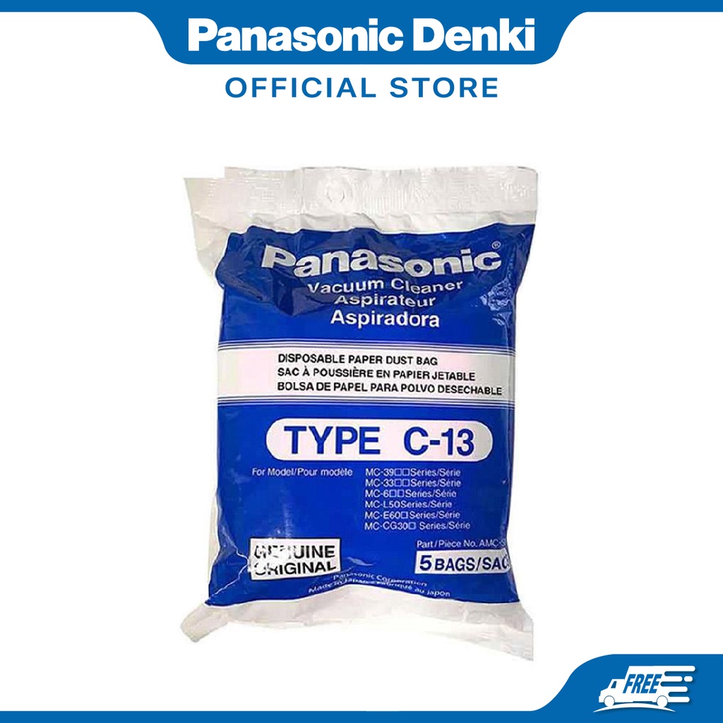 PANASONIC TYPE C13 Vacuum Cleaner Bags 5 PCS YMC94KJW00VMY
