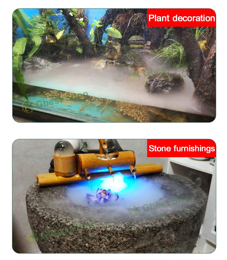 12 LED Ultrasonic Mist Maker Fogger Aquarium For Small Water Fountain