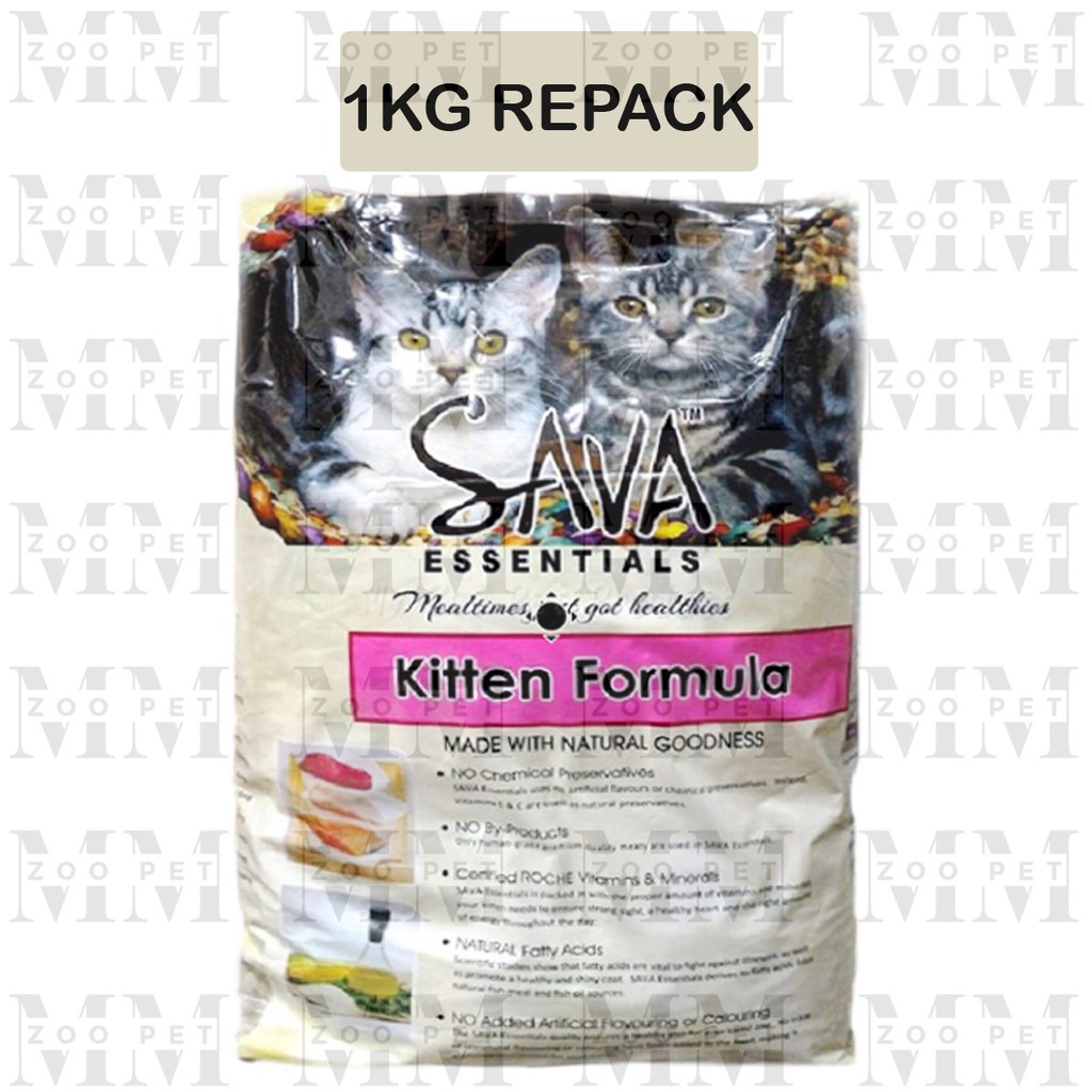 Sava Essentials Kitten Cat Food Makanan Kucing 1kg Repack Shopee Malaysia