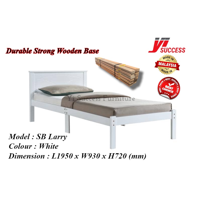 Yi Success Potter Wooden Single Bed Frame Quality Single Bed Katil Bujang Kayu Slat 5991