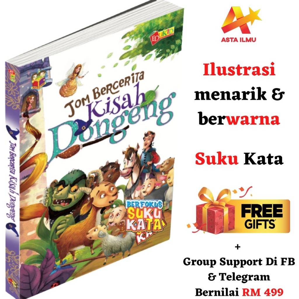 Buku Cerita Kanak Kanak Jom Bercerita Kisah Dongeng+FREE Gift-Suku Kata ...