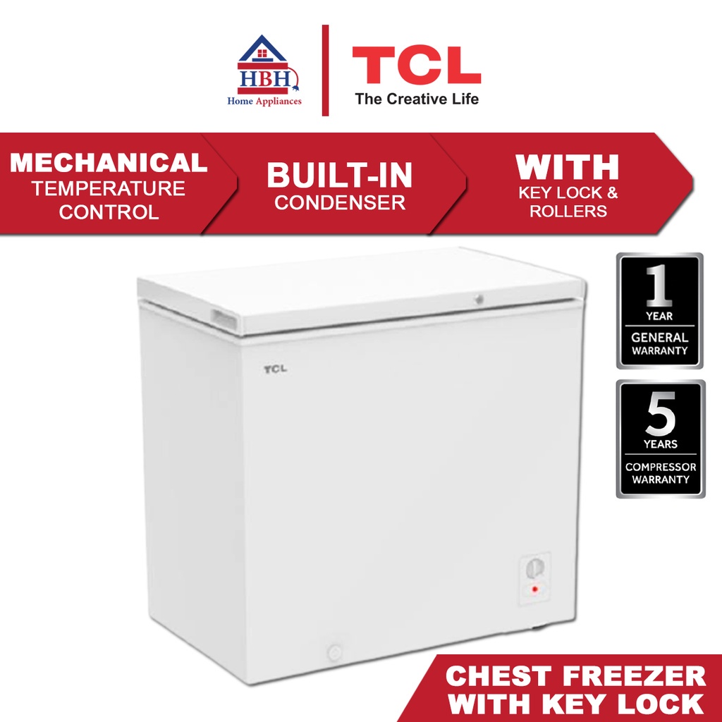 TCL TCF130W TCF190W TCF280W 130L 190L 280L Built In Condenser Chest