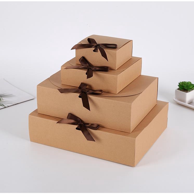 5 Color Folding Gift Box With Ribbon For Wedding Birthday Gift Souvenir