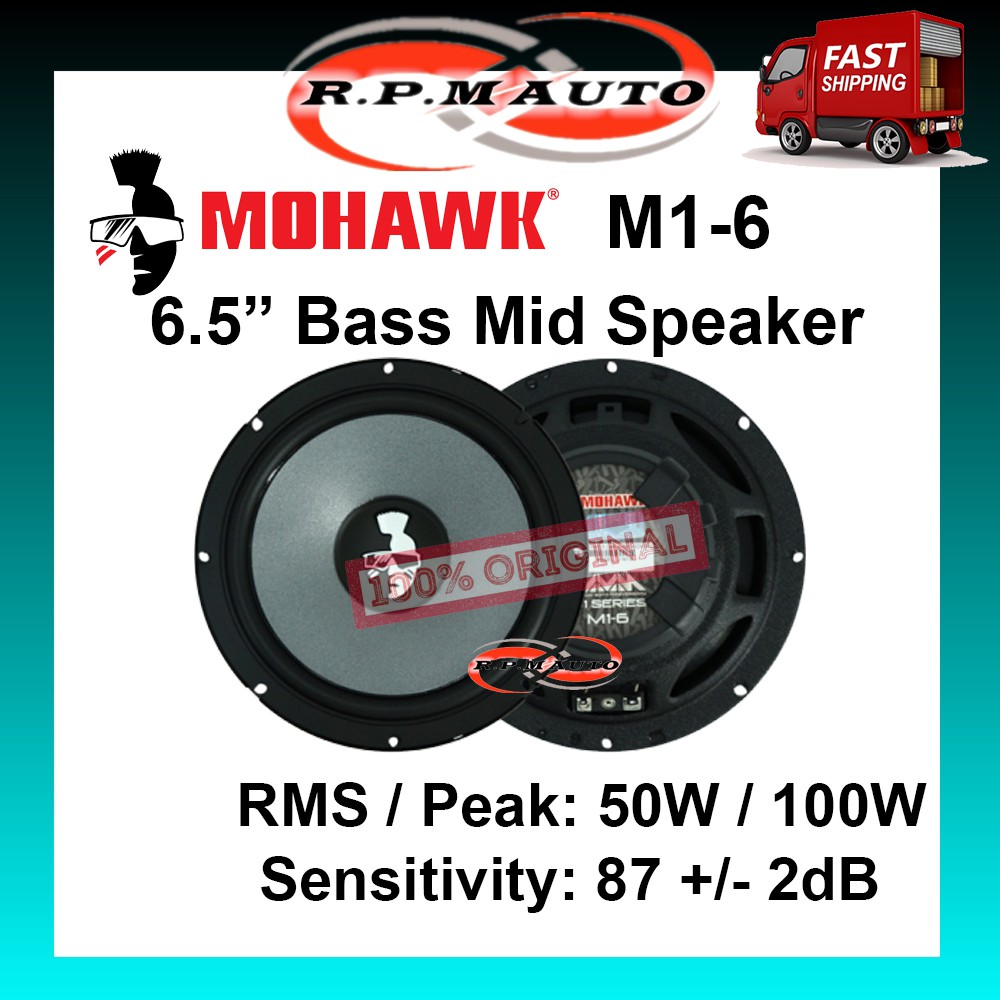 Mohawk M1 6 6 5 Inch Mid Bass Car Speaker Perodua Proton Honda Toyota