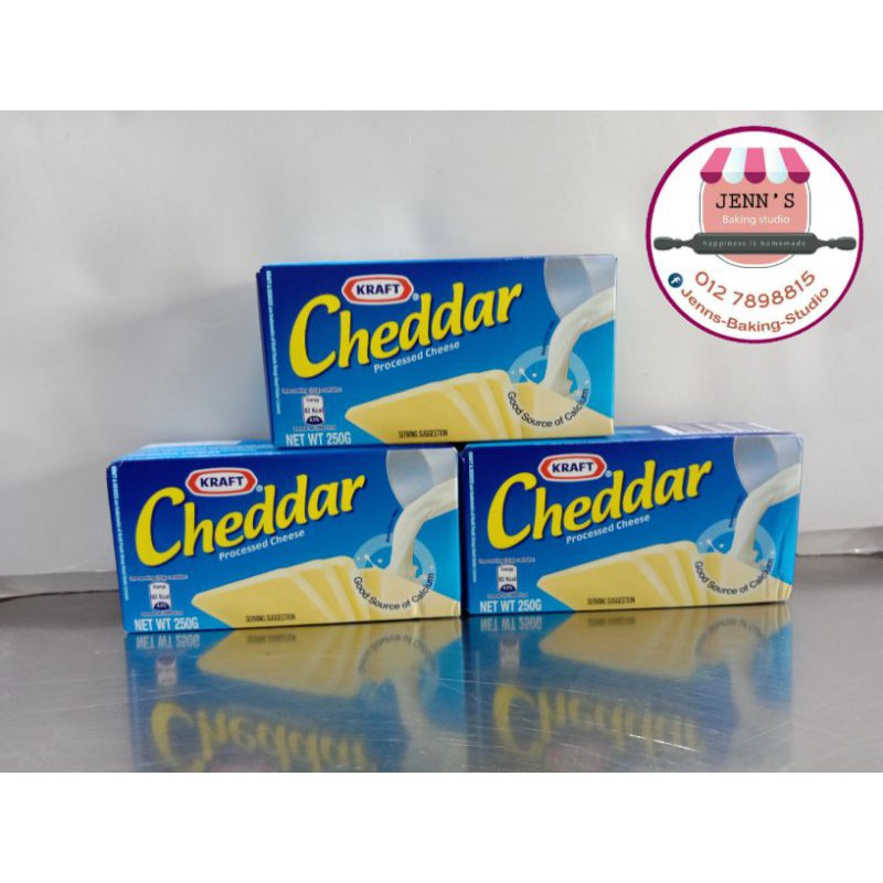 Halal Kraft Cheddar Processed Cheddar Cheese 250g Shopee Malaysia