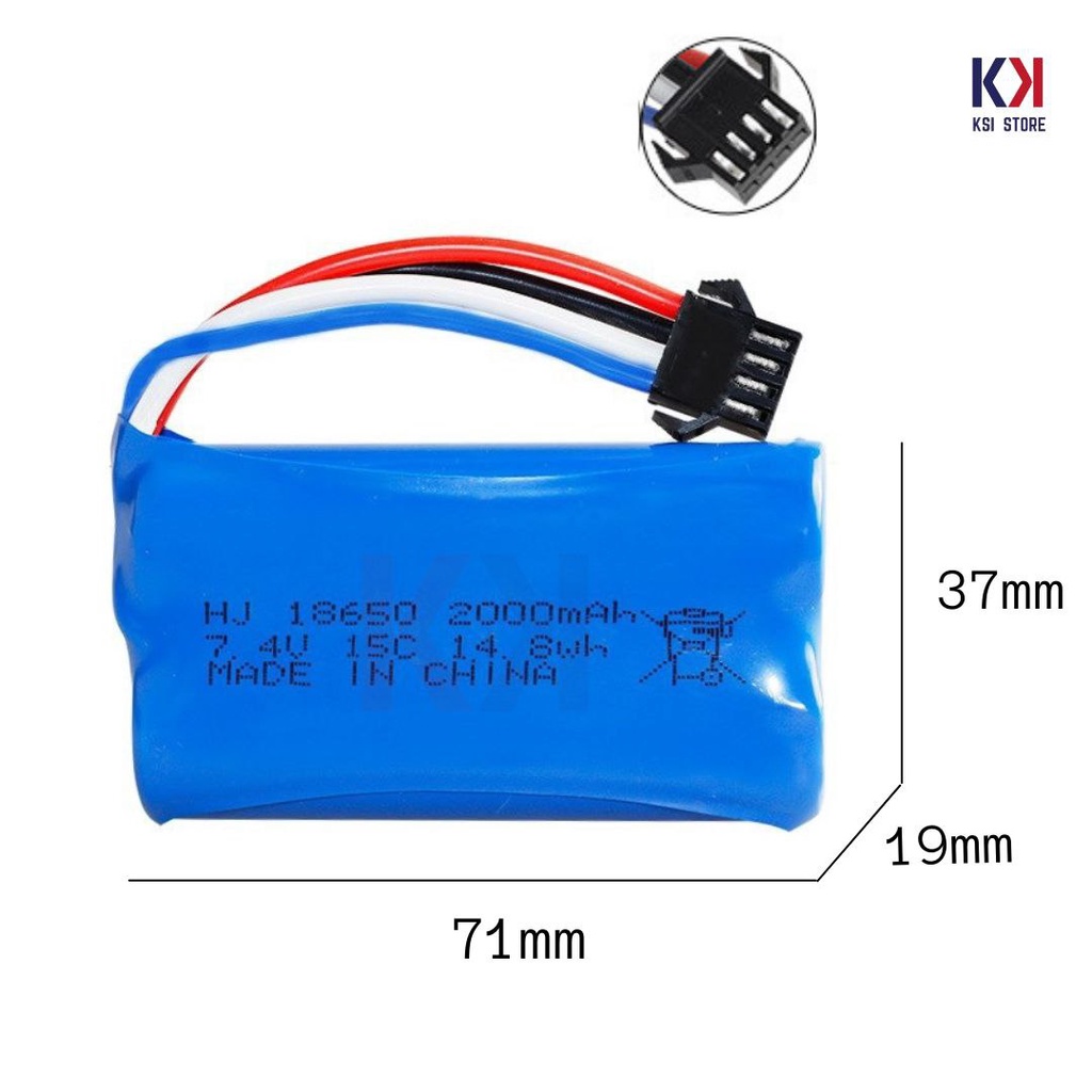 7.4v RC Li-po Battery/Li-ion Battery SM 2P 3P 4P JST T Plug Lipo Rc Car ...