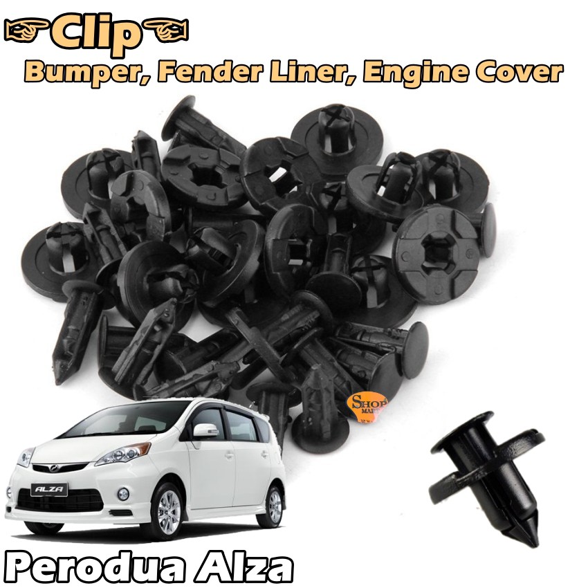 Perodua Alza Bumper CLIP Fender Liner CLIP Engine Cover CLIP [5PCs/SET