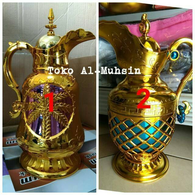 TERMOS Vacuum Flask Arabic Teapot 1 Liter Thermos Gold Kettle Shopee