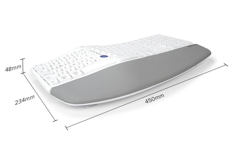 DELUX GM901D Wireless Ergonomic Split Keyboard With 2.4G USB Dngle ...