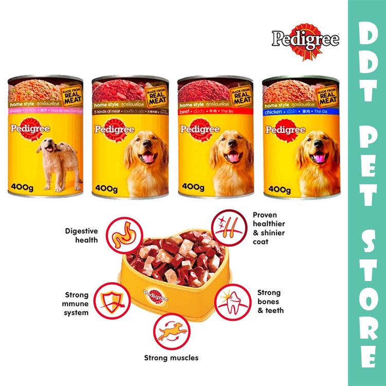 DDT PET STORE !! Pedigree Dog Canned Food 400g( 4 flavour to choice) Shopee Malaysia